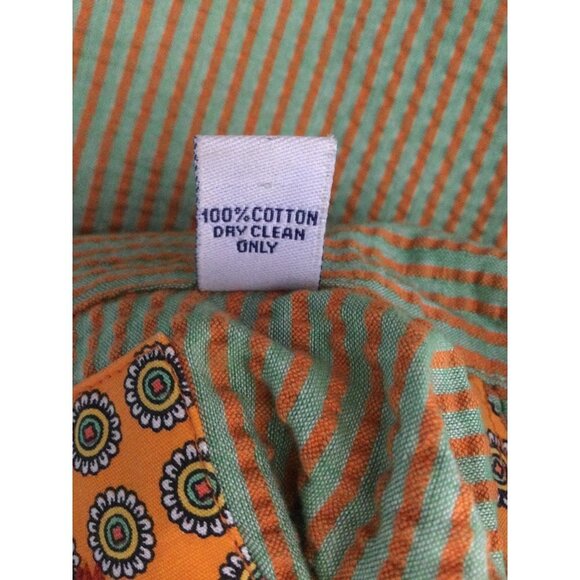 Robert Graham Blazer Jacket Seersucker Flip Cuff Notch Lapel Striped Size 4 - Picture 9 of 9